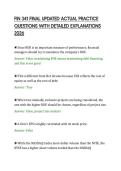 FIN 341 FINAL UPDATED ACTUAL PRACTICE&NewLine;QUESTIONS WITH DETAILED EXPLANATIONS&NewLine;2026&NewLine;