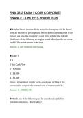 FINA 3315 EXAM 1 CORE CORPORATE&NewLine;FINANCE CONCEPTS REVIEW 2026