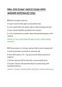 FINA 3315 EXAM 1 MOCK EXAM WITH&NewLine;ANSWER RATIONALES 2026