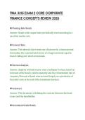 FINA 3315 EXAM 2 CORE CORPORATE&NewLine;FINANCE CONCEPTS REVIEW 2026