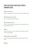 FINA 3315 EXAM 2 HIGH-YIELD TOPICS&NewLine;SUMMARY 2026&NewLine;