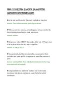 FINA 3315 EXAM 2 MOCK EXAM WITH&NewLine;ANSWER RATIONALES 2026&NewLine;