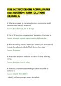 FIRE INSTRUCTOR ONE ACTUAL PAPER&NewLine;2026 QUESTIONS WITH SOLUTIONS&NewLine;GRADED A&plus;