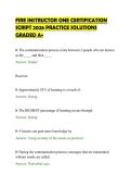 FIRE INSTRUCTOR ONE CERTIFICATION&NewLine;SCRIPT 2026 PRACTICE SOLUTIONS&NewLine;GRADED A&plus;