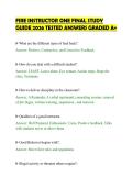 FIRE INSTRUCTOR ONE FINAL STUDY&NewLine;GUIDE 2026 TESTED ANSWERS GRADED A&plus;