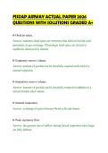 FISDAP AIRWAY ACTUAL PAPER 2026&NewLine;QUESTIONS WITH SOLUTIONS GRADED A&plus;