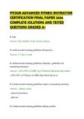 FITOUR ADVANCED FITNESS INSTRUCTOR&NewLine;CERTIFICATION FINAL PAPER 2026&NewLine;COMPLETE SOLUTIONS AND TESTED&NewLine;QUESTIONS GRADED A&plus;&NewLine;