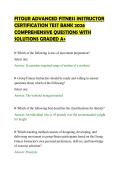FITOUR ADVANCED FITNESS INSTRUCTOR&NewLine;CERTIFICATION TEST BANK 2026&NewLine;COMPREHENSIVE QUESTIONS WITH&NewLine;SOLUTIONS GRADED A&plus;&NewLine;
