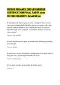 FITOUR PRIMARY GROUP EXERCISE&NewLine;CERTIFICATION FINAL PAPER 2026&NewLine;TESTED SOLUTIONS GRADED A&plus;