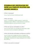 FITZGERALD EXIT CERTIFICATION TEST&NewLine;PAPER 2026 COMPLETE SOLUTIONS AND&NewLine;ANSWERS GRADED A&plus;