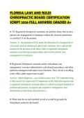 FLORIDA LAWS AND RULES&NewLine;CHIROPRACTIC BOARD CERTIFICATION&NewLine;SCRIPT 2026 FULL ANSWERS GRADED A&plus;