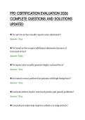 FPD CERTIFICATION EVALUATION 2026&NewLine;COMPLETE QUESTIONS AND SOLUTIONS&NewLine;UPDATED