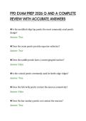 FPD EXAM PREP 2026 Q AND A COMPLETE&NewLine;REVIEW WITH ACCURATE ANSWER