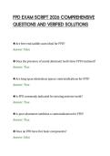 FPD EXAM SCRIPT 2026 COMPREHENSIVE&NewLine;QUESTIONS AND VERIFIED SOLUTIONS&NewLine;