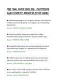 FPD FINAL PAPER 2026 FULL QUESTIONS&NewLine;AND CORRECT ANSWERS STUDY GUIDE