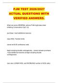PJM TEST 2026&sol;2027 &NewLine;ACTUAL QUESTIONS WITH &NewLine;VERIFIED ANSWERS&period;