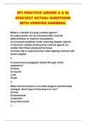 SPI PRACTICE &lpar;ARDMS A & B&rpar; &NewLine;2026&sol;2027 ACTUAL QUESTIONS &NewLine;WITH VERIFIED ANSWERS&period;