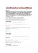 ETS SLP Praxis Test Questions and Answers&period;