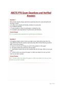 ABCTE PTK Exam Questions and Verified Answers