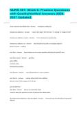 NURS 307&colon; Week 6&colon; Practice Questions with Quality&sol;Verified Answers 2026-2027 Updated&period;