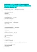 Nursing 307&colon; Pediatric Development by Age-Wcu Test Questions All Solved Correct &sol;Rated A&plus;