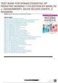 Wong's Essentials of Pediatric Nursing 11th Edition Test Bank &vert; Hockenberry &vert; All Chapters 