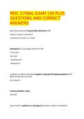 MDC 3 FINAL EXAM 120 PLUS QUESTIONS AND CORRECT ANSWERS