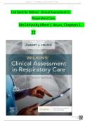 Wilkins' Clinical Assessment in Respiratory Care 9th Edition Test Bank &vert; Heuer &vert; All Chapters 
