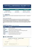 SOAP NOTE & COMPREHENSIVE TREATMENT PLAN&NewLine;NRNP 6541&colon; Primary Care of Children & Adolescents&NewLine;