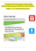 Davis Advantage for Understanding Medical-Surgical Nursing&comma; 7th Edition&comma; by Linda S&period; Williams&comma; Paula D&period; Hopper&period; ISBN&colon; 9781719644587 Author certified Complete test bank &lpar;All Chapters are included&rpar; for users&period;&NewLine;