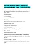 RNC OB COMPREHENSIVE OBSTETRIC &NewLine;NURSING REVIEW SHEET FULL SOLUTIONS