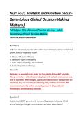 Nurs 6531 Midterm Examination &lpar;Adult&NewLine;Gerontology Clinical Decision-Making &NewLine;Midterm&rpar;