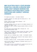 IBEC ELECTROLYSIS FL STATE REVIEW EXAM FULLY SOLVED & UPDATED 2025-2026&lpar;LATEST VERSION VERIFIED FOR ACCURACY&rpar; ELECTROLYSIS FL STATE QUESTIONS AND CORRECT VERIFIED ANSWERS