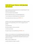NUR 225 Exam 1 Review with Questions and Answers