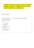 FLORIDA 240 LICENSE EXAM QUESTIONS AND CORRECT&NewLine;ANSWERS &vert; GRADED A&plus; &vert; VERIFIED ANSWERS &vert; LATEST&NewLine;VERSION 2026-2027 &vert; 100&percnt; ASSURED PASS&period;