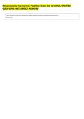 Massachusetts Journeyman Pipefitter Exam Set II ACTUAL UPDATED &NewLine;QUESTIONS AND CORRECT ANSWERS 