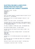 ELECTROLYSIS IBEC&plus;LASER STATE BOARD PRACTICE TEST 2018 QUESTIONS AND CORRECT ANSWERS