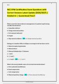 NCC EFM Certification Exam Questions with&NewLine;Correct Answers Latest Update &lpar;2026&sol;2027&rpar; &vert;&NewLine;Graded A&plus; &vert; Guaranteed Pass&excl;&excl;