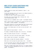 IBEC STUDY GUIDE QUESTIONS AND CORRECT VERIFIED ANSWERS