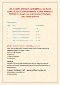 LIFE&comma; ACCIDENT & SICKNESS AGENT EXAM &lpar;12-GA-05&rpar; 200 COMPLETE PRACTICE QUESTIONS WITH VERIFIED ANSWERS & RATIONALES&vert; Georgia Insurance Principles&comma; Policy Types&comma; &NewLine;Laws&comma; Ethics & Scenarios