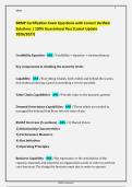 BRMP Certification Exam Questions with Correct Verified&NewLine;Solutions &vert; 100&percnt; Guaranteed Pass &lpar;Latest Update&NewLine;2026&sol;2027&rpar;