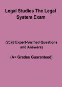 Legal Studies&colon; The Legal System Exam PDF &vert; Complete Study Guide&comma; Revision Notes & Practice Questions