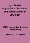 Legal Realism&colon; Adjudication&comma; Prediction & Social Science in Law Exam PDF &vert; Study Guide & Revision Notes