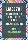 LME3701 Assignment 3 Portfolio Semester 1 2026 Memo &vert; Due Date 2 June 2026