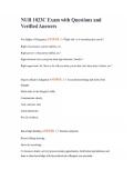 NUR 1023C Exam with Questions and Verified Answers