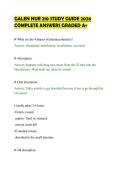 GALEN NUR 210 STUDY GUIDE 2026&NewLine;COMPLETE ANSWERS GRADED A&plus;