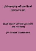 Philosophy of Law Final Terms Exam PDF &vert; Jurisprudence Key Terms&comma; Definitions & Revision Study Guide