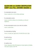 GALEN NUR 210 COURSE CERTIFICATION&NewLine;SCRIPT 2026 FULL ANSWERS GRADED A&plus;
