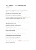 NUR 514 Test 1 with Questions and Answers