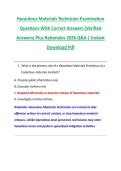 Hazardous Materials Technician Examination &NewLine;Questions With Correct Answers &lpar;Verified &NewLine;Answers&rpar; Plus Rationales 2026 Q&A &vert; Instant &NewLine;Download Pdf 